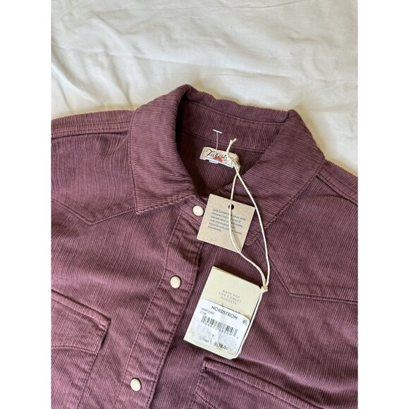 Faherty Women’s Stretch Western Shirt Catawaba Grape Purple Corduroy S NWT - Picture 5 of 9